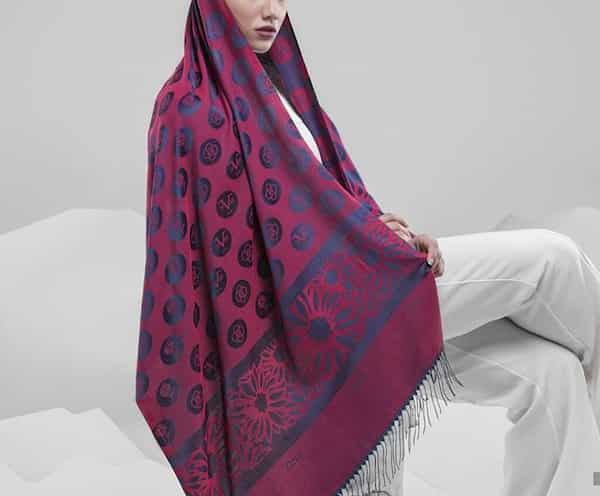 تصویر 4 از خرید روسری نخ ابریشم ژاکارد + قیمت فروش استثنایی